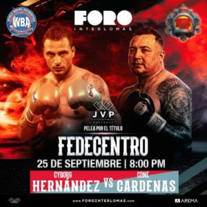 Título Fedecentro: Hernández VS Cardenas | 25 Septiembre